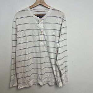 American Eagle Shirt Men's XXL Long Sleeve Henley Vintage Fit Soft Stripped